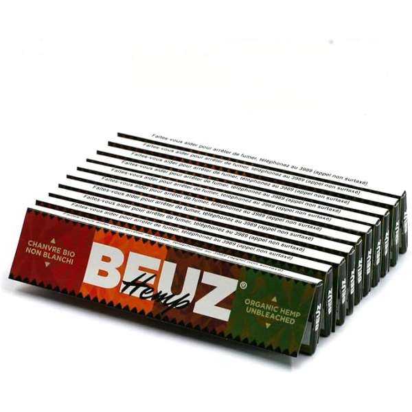 Feuilles à Rouler Beuz Slim – Chanvre Bio Non Blanchi 110mm