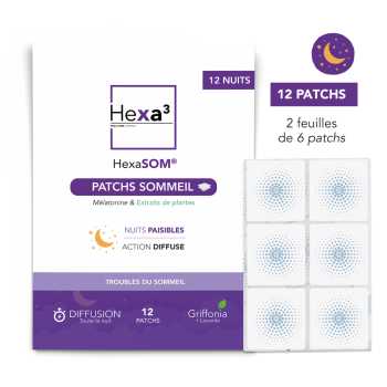 Patchs Sommeil Mélatonine 12 nuits HexaSOM