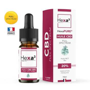 Huile CBD 20% Full Spectrum MCT Bio 10ml HexaPURE