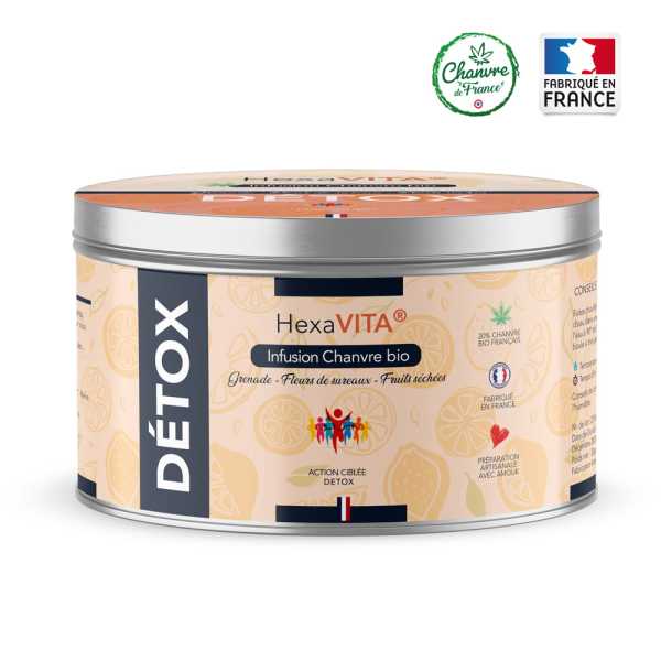 Infusion CBD Détox 20% Chanvre bio Français Boîte 30g