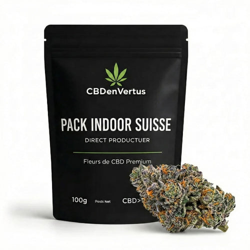 Pack 100g fleur CBD Indoor Suisse premium