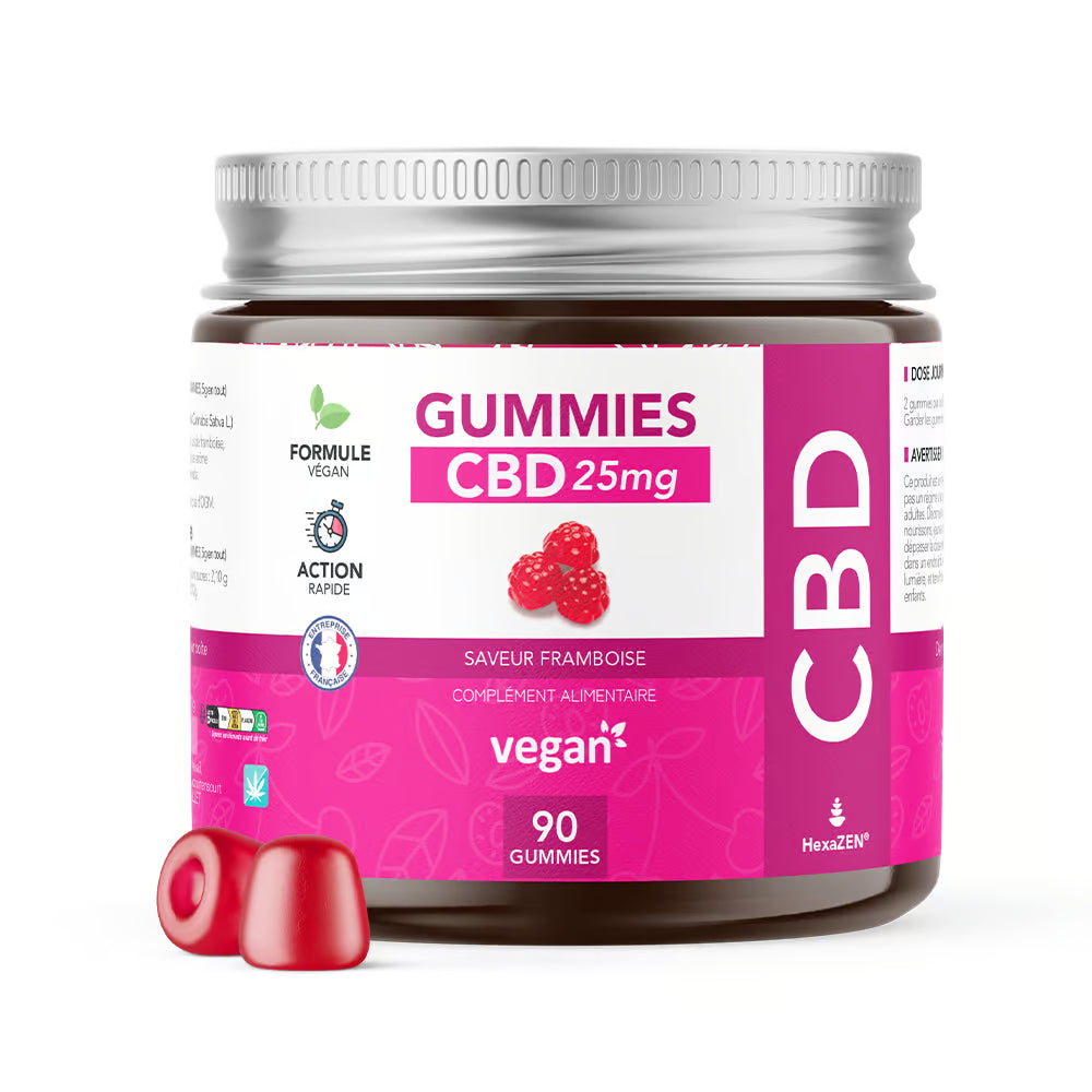 HexaZEN Gummies CBD framboise