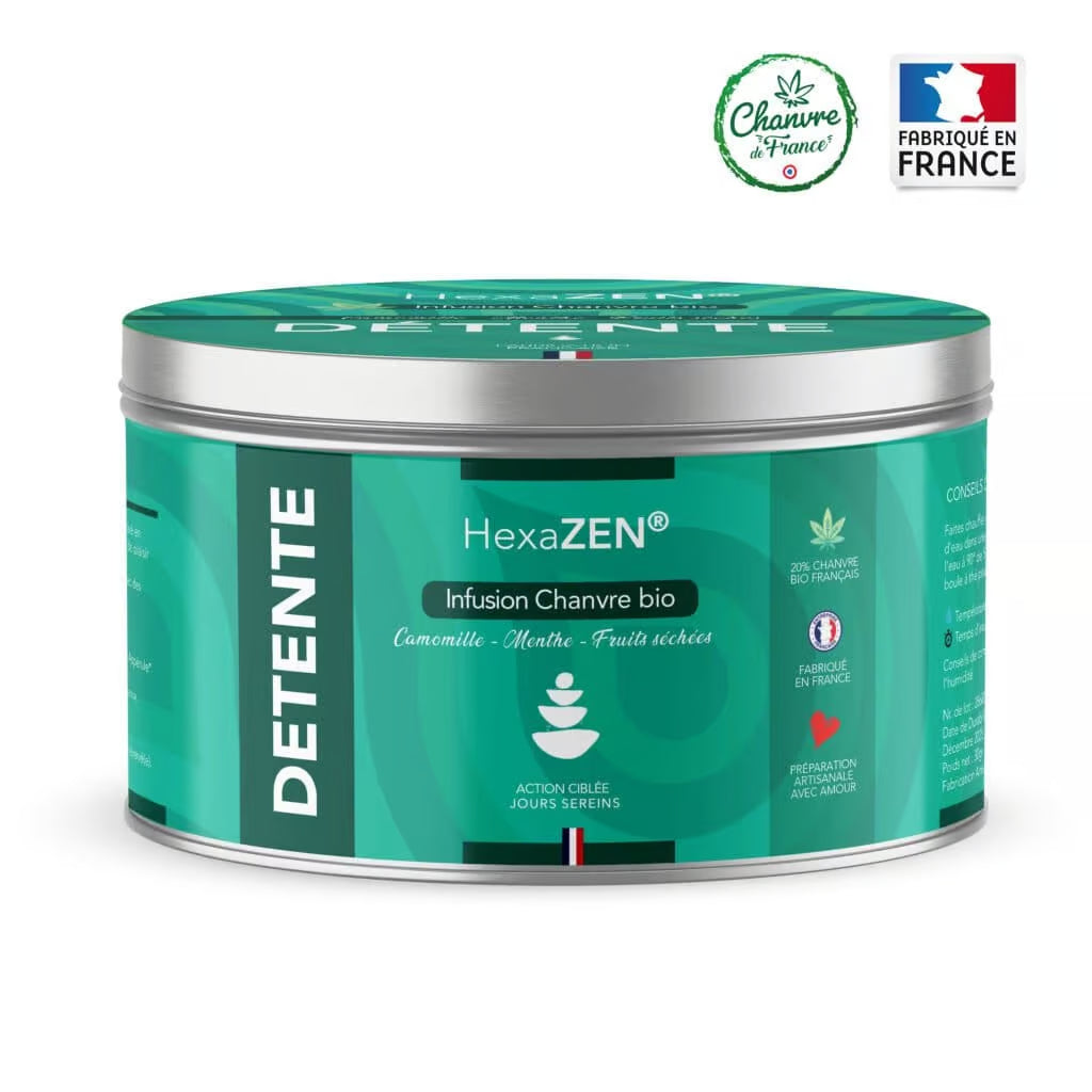 Infusion CBD HexaZEN menthe camomille