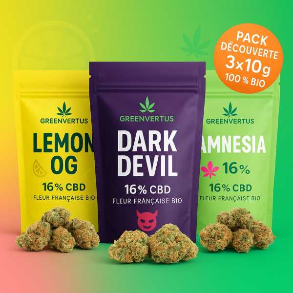 Pack fleurs CBD Bio France 30g assortiment