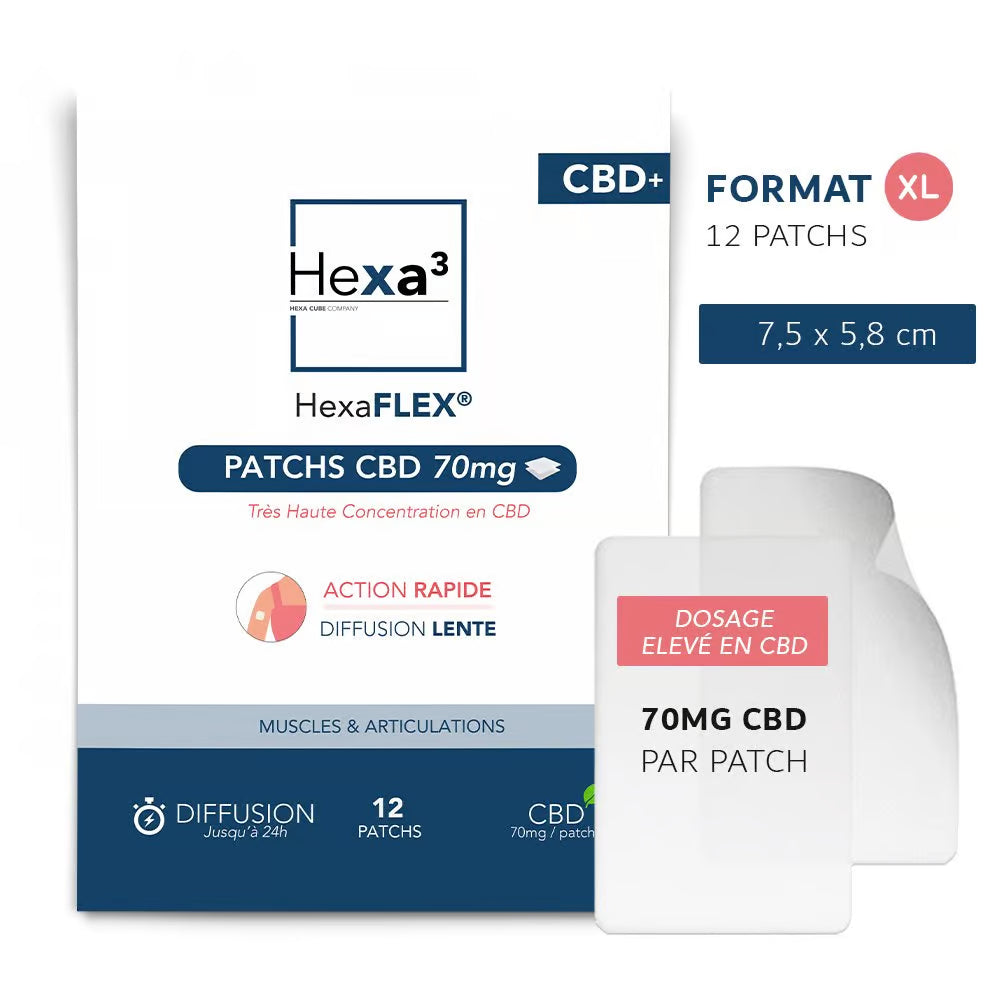 Patchs CBD+ HexaFLEX 70mg