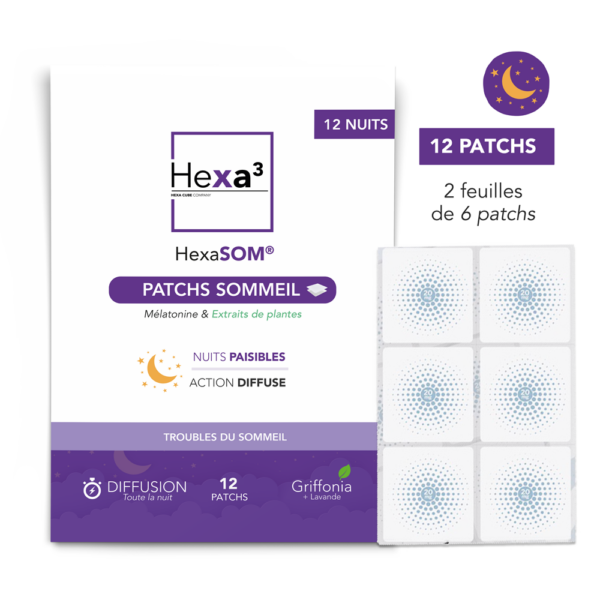 Patchs Sommeil HexaSOM mélatonine sommeil profond